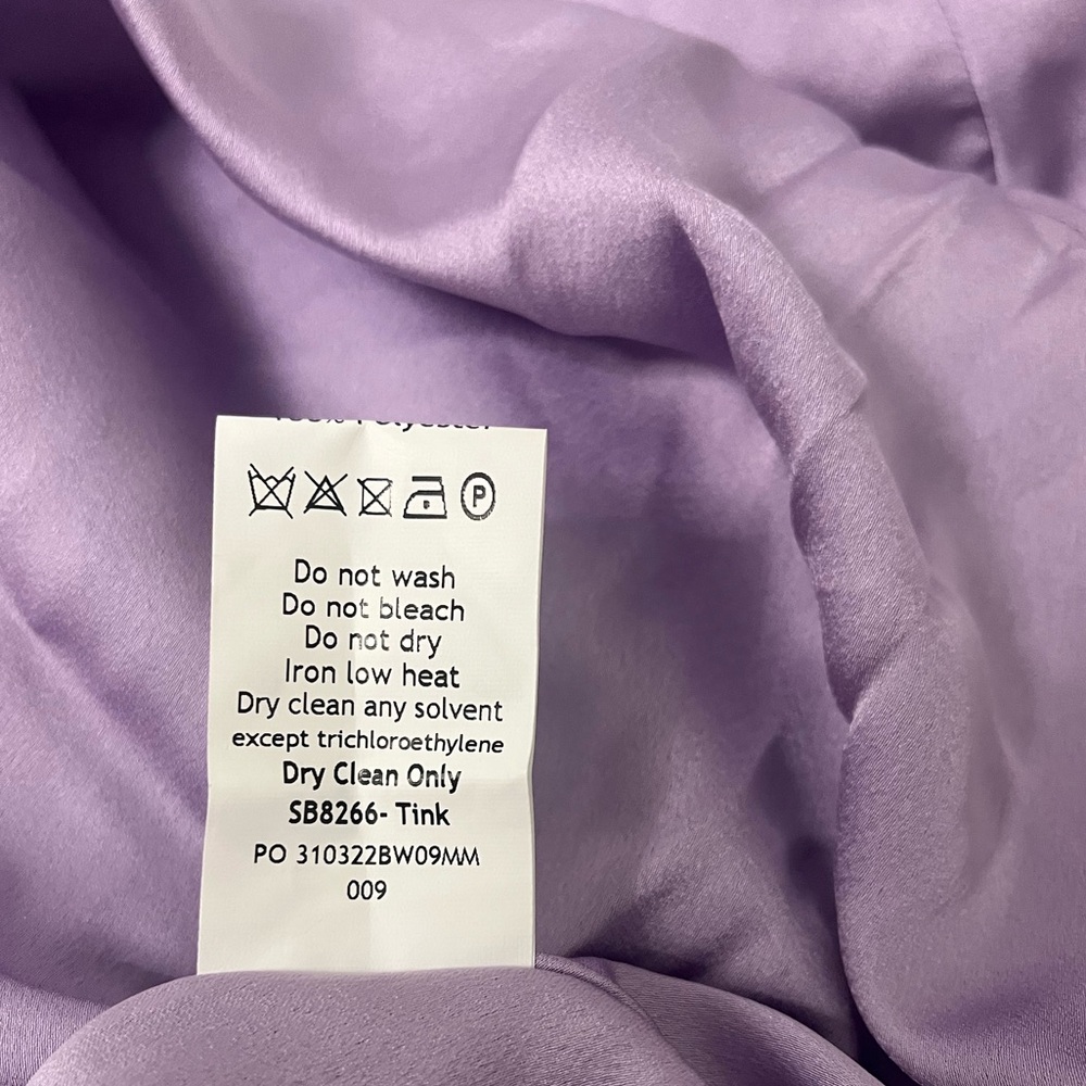 House of CB TINK Lilac Satin Ruffle Mini Dress - Picture 10 of 10